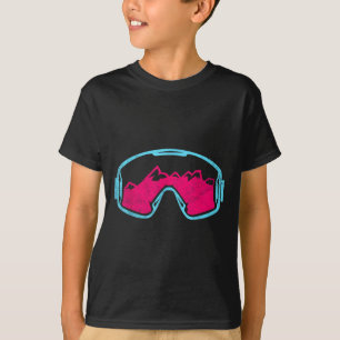 Retro Vintage Ski Snowboard Goggles 80s 90s Skiing T-Shirt