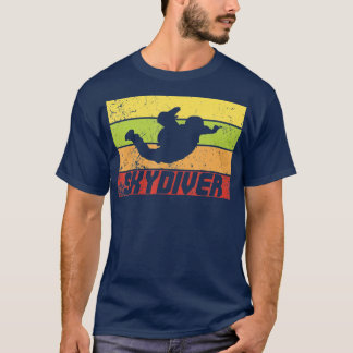 Retro Vintage Skydiver Skydiving Parachuting Skydi T-Shirt