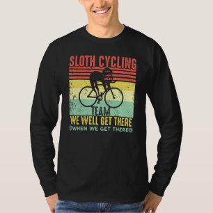 Retro Vintage Sloth Cycling Team Lazy Sloth On A B T-Shirt