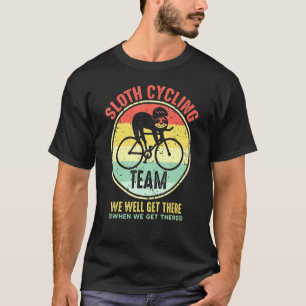 Retro Vintage Sloth Cycling Team Lazy Sloth On A B T-Shirt