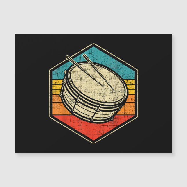 Retro Vintage Snare Drum - Marching Band Drumline  (Front)