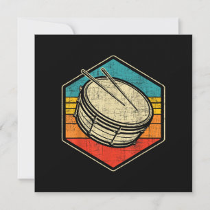 Retro Vintage Snare Drum - Marching Band Drumline  Thank You Card