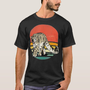 Retro Vintage Snow Leopard Cool Leopard Animal T-Shirt
