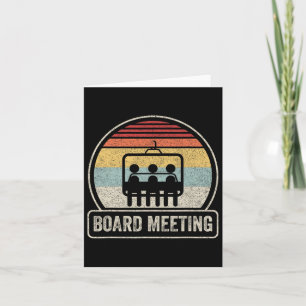 Retro Vintage Snowboard Meeting Snowboarding Vacat Card