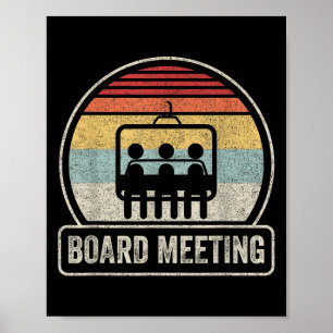 Retro Vintage Snowboard Meeting Snowboarding Vacat Poster