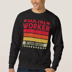 Retro Vintage Social Worker Social Work Graphic Sweatshirt