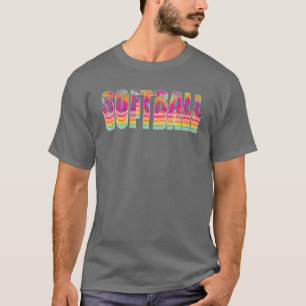Retro Vintage Softball Game Day Season T-Shirt