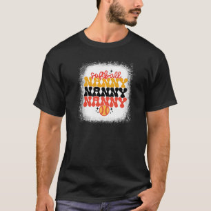 Retro Vintage Softball Nanny Softball  Game Day Vi T-Shirt