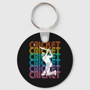 Retro Vintage Sports Lover - Cricket Keychain