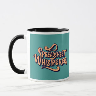 Retro Vintage Spreadsheet Whisperer Office Humour Mug