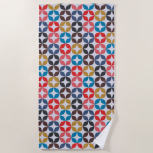 Retro Vintage Star Pattern Beach Towel