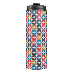 Retro Vintage Star Pattern Thermal Tumbler