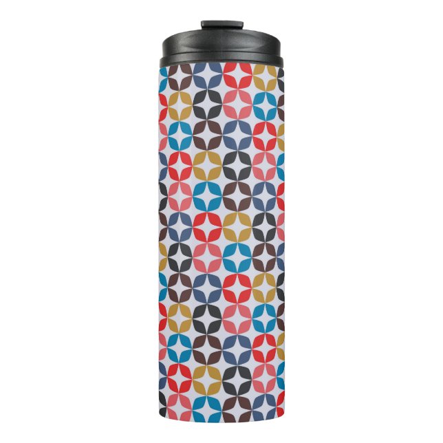 Retro Vintage Star Pattern Thermal Tumbler (Front)