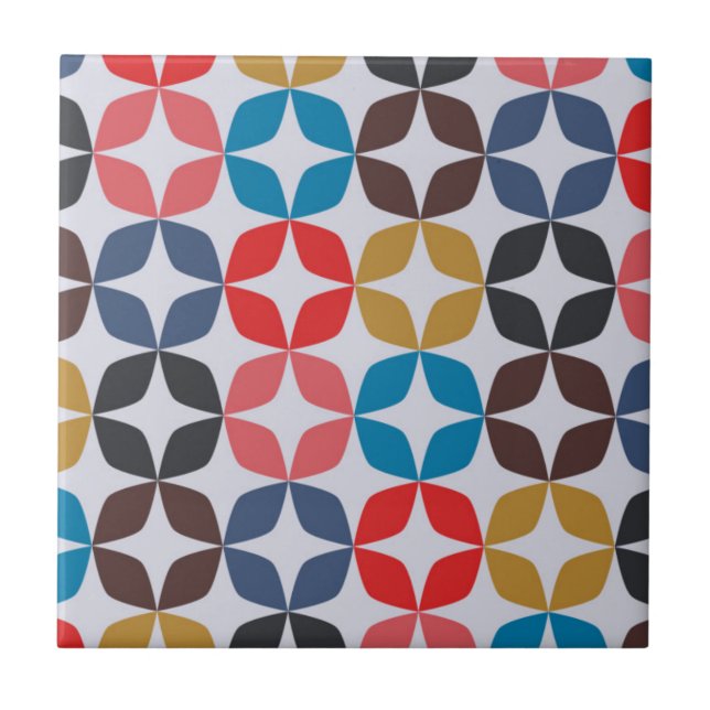 Retro Vintage Star Pattern Tile (Front)