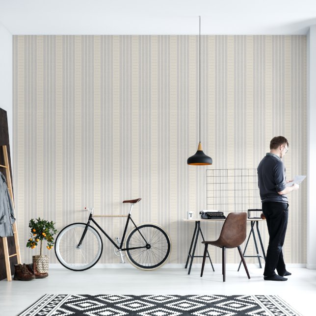 Retro vintage striped pattern wallpaper. wallpaper (Living Room)