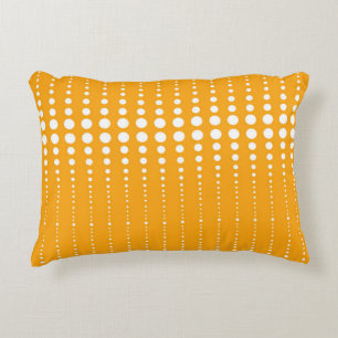 Retro vintage style circles geometric lines stripe accent pillow