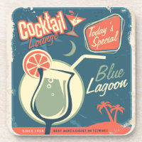 Retro Vintage Style Distressed Lounge Poster