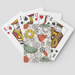 Retro Vintage Style Fruit Pattern Playing Cards