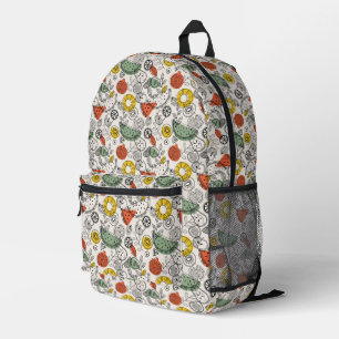 Retro Vintage Style Fruit Pattern Printed Backpack