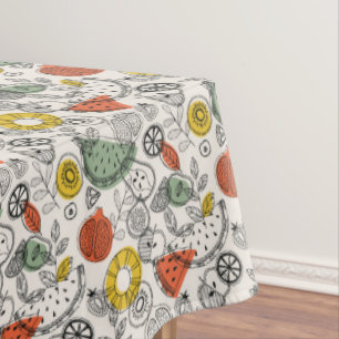 Retro Vintage Style Fruit Pattern Tablecloth