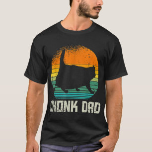 Retro Vintage Style Funny Fat Daddy Cat Meme Chonk T-Shirt