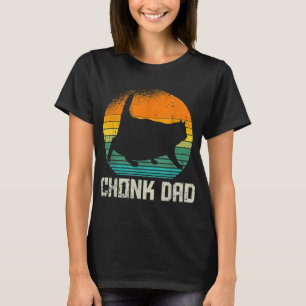 Retro Vintage Style Funny Fat Daddy Cat Meme Chonk T-Shirt