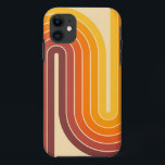 Retro Vintage Style Geometric Design iPhone 11 Case<br><div class="desc">Retro Vintage Style Geometric Design In Brown Orange and Yellow.</div>
