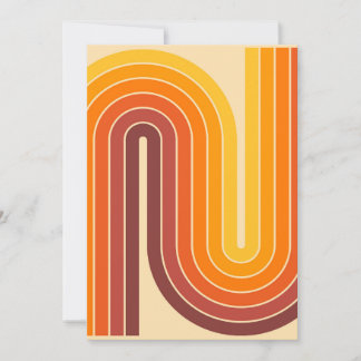 Retro Vintage Style Geometric Design Invitation