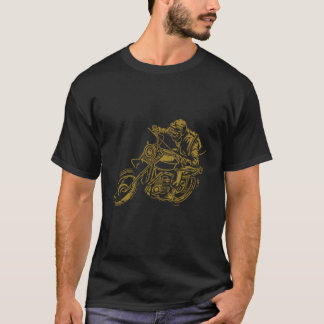 Retro Vintage Style Motorcycle Racing Distressed T-Shirt