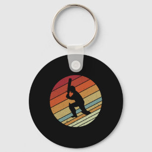 Retro Vintage Style Sports Cricket Gifts For Boys Keychain