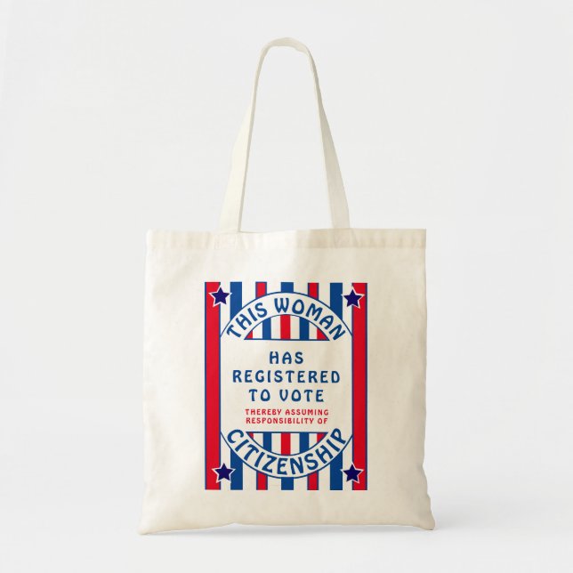 Retro Vintage suffrage Victory poster Tote Bag (Front)