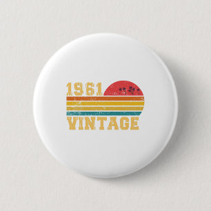 Retro Vintage Sunset 1961 Birthday 2 Inch Round Button
