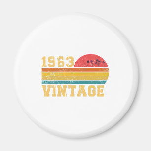 Retro Vintage Sunset 1963 Birthday Magnet
