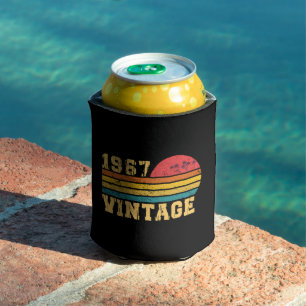 Retro Vintage Sunset 1967 Birthday Can Cooler
