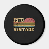 Retro Vintage Sunset 1970 Birthday