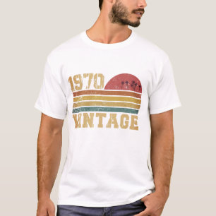 Retro Vintage Sunset 1970 Birthday T-Shirt