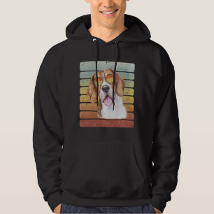 Retro Vintage Sunset Beagle Mom Dad Hoodie