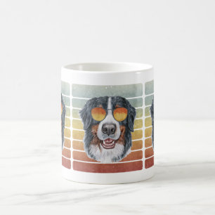 Retro Vintage Sunset Bernese Mountain Mom Dad Coffee Mug