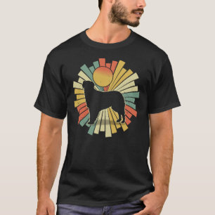 Retro Vintage Sunset Black Golden Retriever 60s 70 T-Shirt