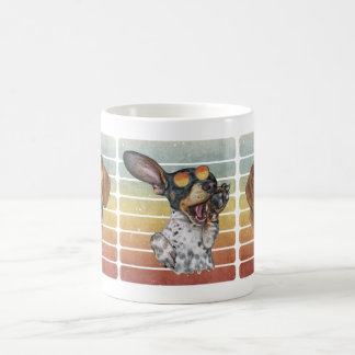 Retro Vintage Sunset Black Tan Dachshund Puppy Mom Coffee Mug