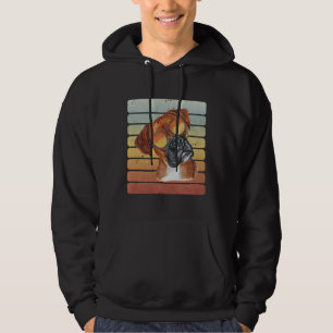 Retro Vintage Sunset Boxer Mom Dad Hoodie