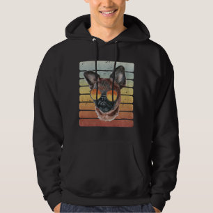 Retro Vintage Sunset Brussels Griffon Mom Dad Hoodie