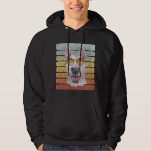 Retro Vintage Sunset Bull Terrier Mom Dad Hoodie