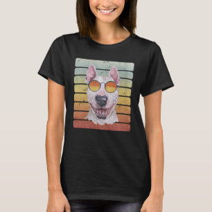 Retro Vintage Sunset Bull Terrier Mom Dad T-Shirt