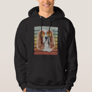 Retro Vintage Sunset Cavalier King Mom Dad Hoodie