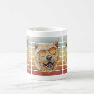 Retro Vintage Sunset Chow Chow Mom Dad Coffee Mug