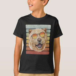 Retro Vintage Sunset Chow Chow Mom Dad T-Shirt