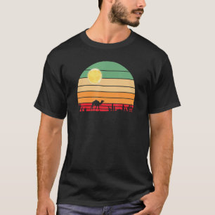 Retro Vintage Sunset Desert Cactus And Camel T-Shirt