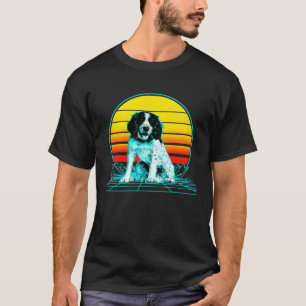 Retro Vintage Sunset English Springer Spaniel T-Shirt