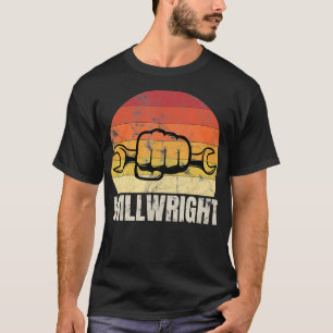 Retro Vintage Sunset Millwright Profession Men Wom T-Shirt